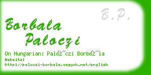 borbala paloczi business card